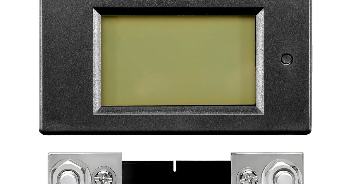 DC Digital Panel Mount Volt, Current and Power Meter Display with ...