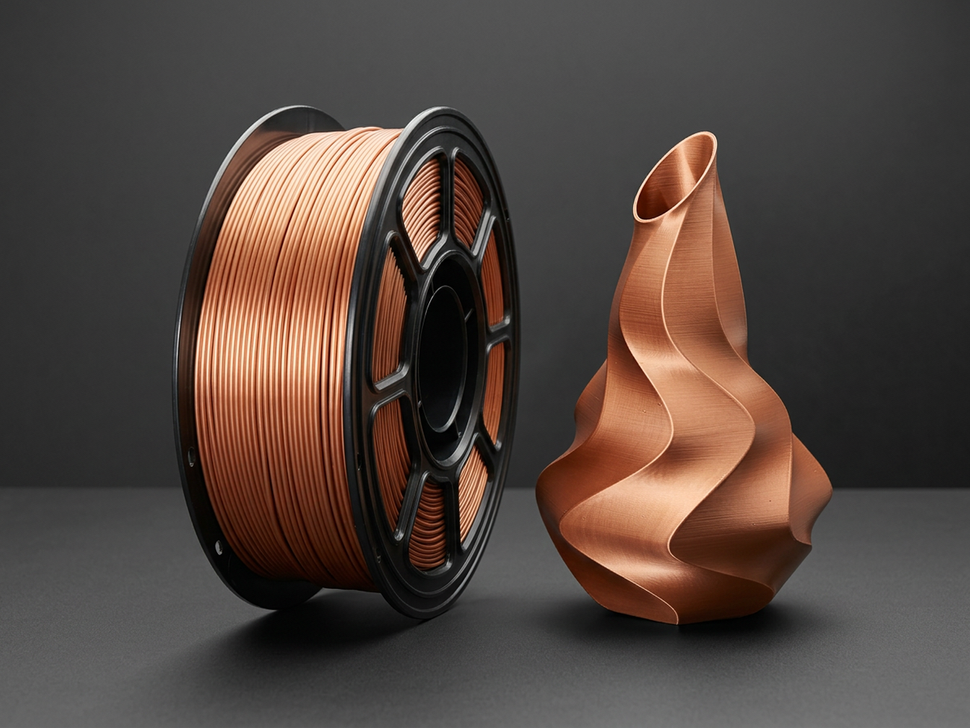 Premium PLA+ Silk Copper Filament