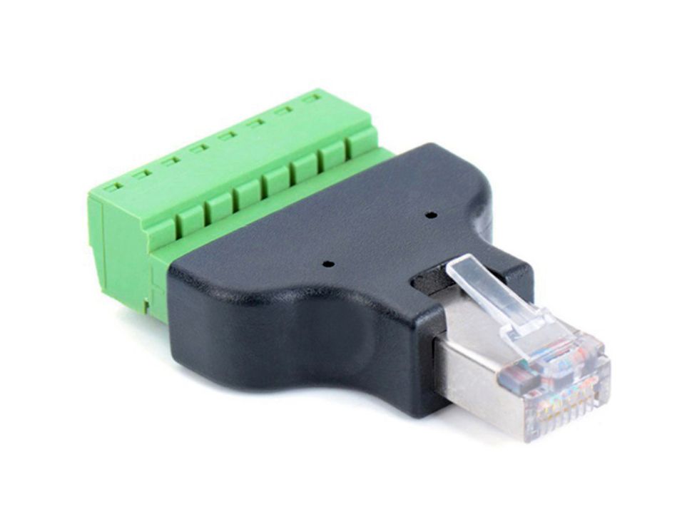 RJ45 Male Plug Connector Terminal Block