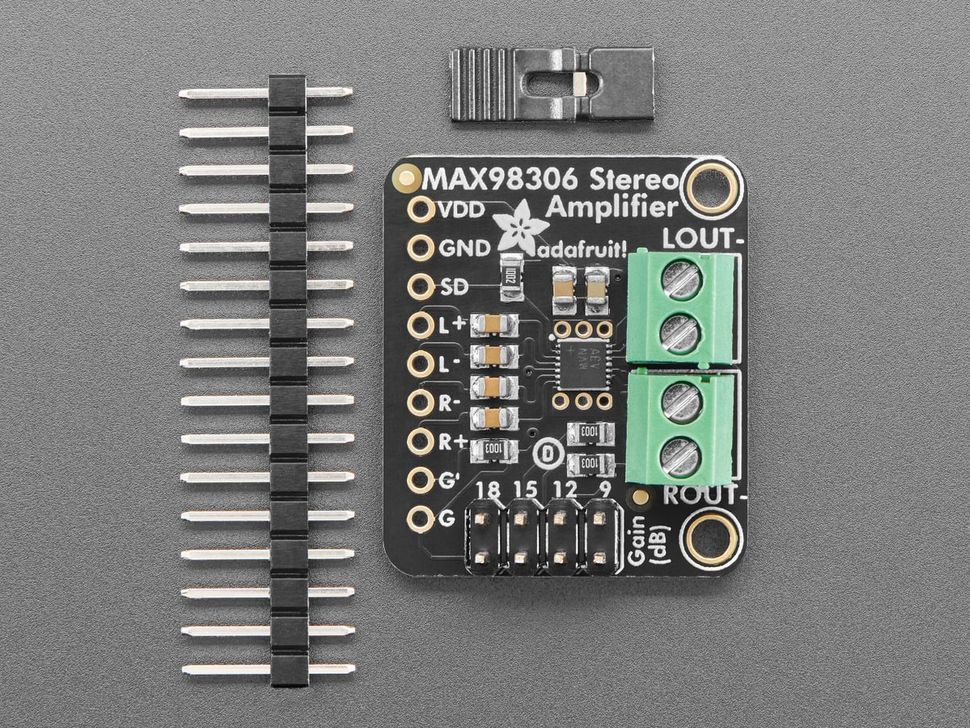 Image for Adafruit MAX98306 Stereo 3.7W Class D Audio Amplifier Board