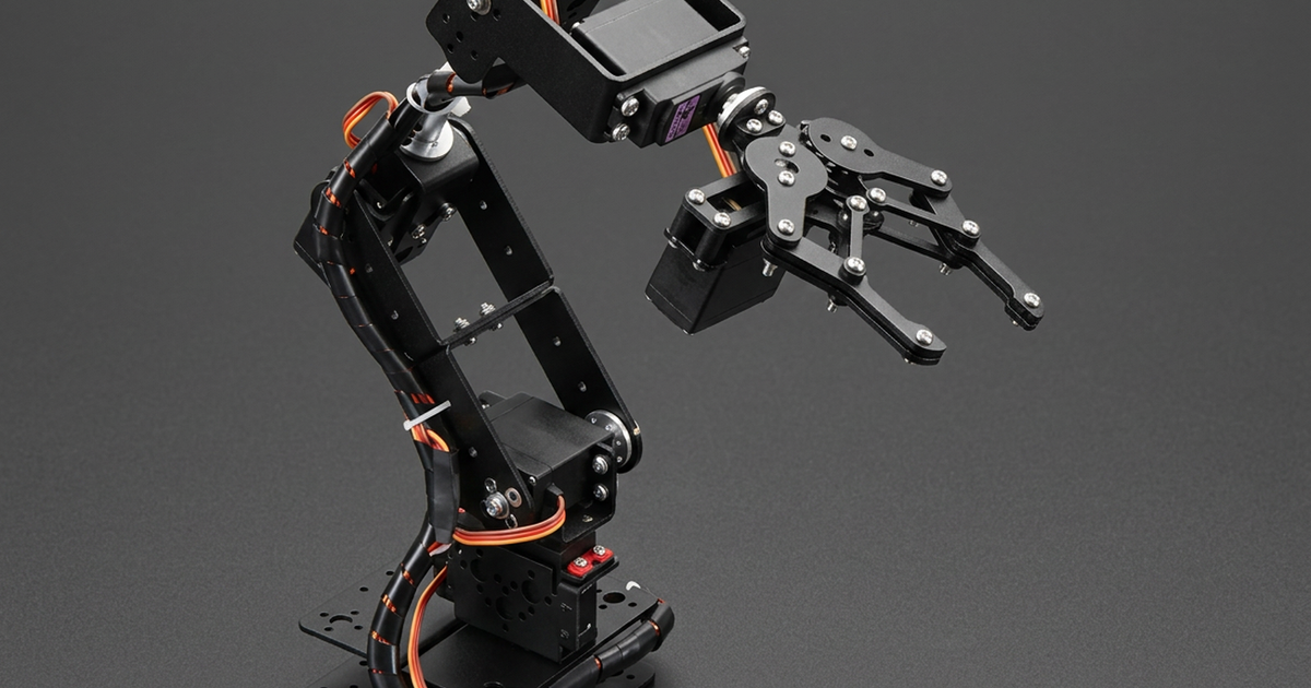 6 DOF Metal Robotic Arm Kit with Servo Motors & Gripper – Arduino ...