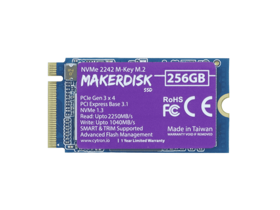 NVMe 2242 M-Key MakerDisk SSD (Preloaded with RPi OS)
