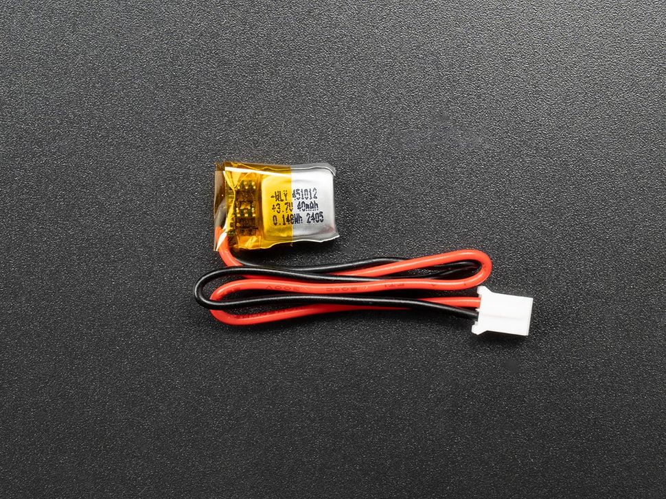 Lithium Ion Polymer Battery 3.7V 40mAh