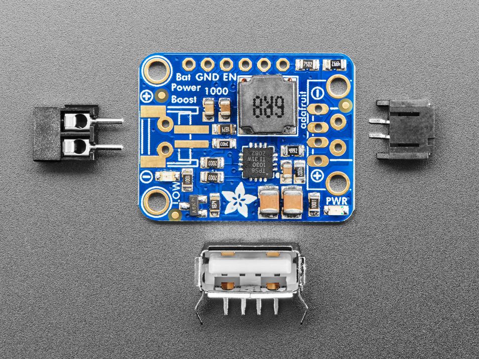Image for Adafruit PowerBoost 1000 Basic - 5V USB 1A Boost from 1.8V+