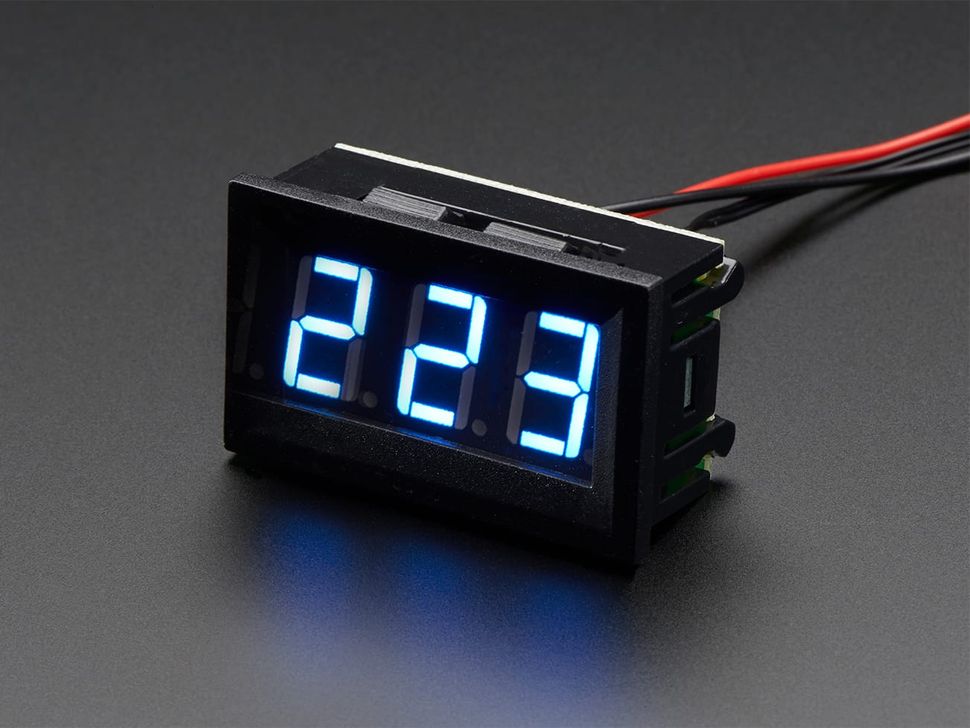 2-wire AC Voltmeter Blue LED Display Panel