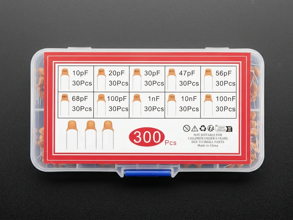 Ceramic Capacitor Assortment Kit - Top View