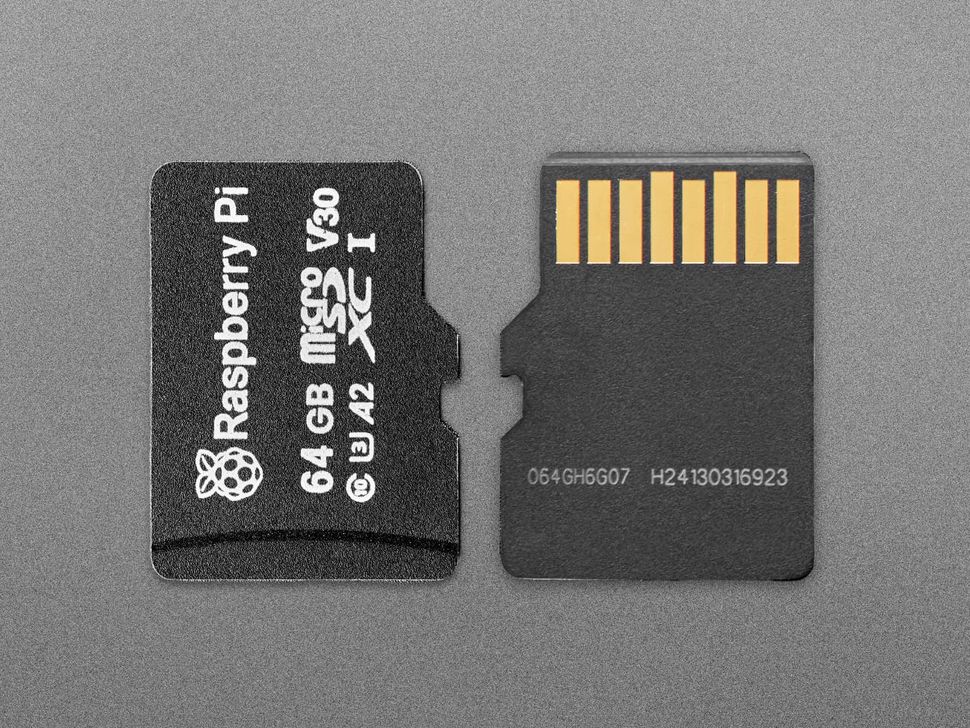 Raspberry Pi Micro SD Card A2 Class Front & Back