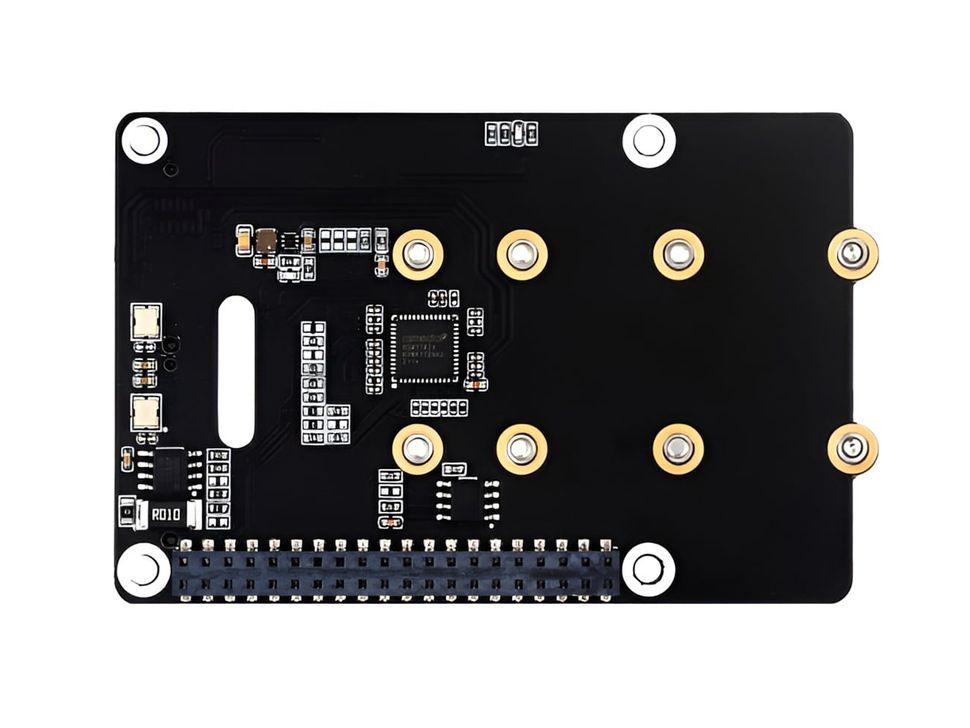 PCIe To 2-Ch M.2 Adapter HAT Type B Bottom