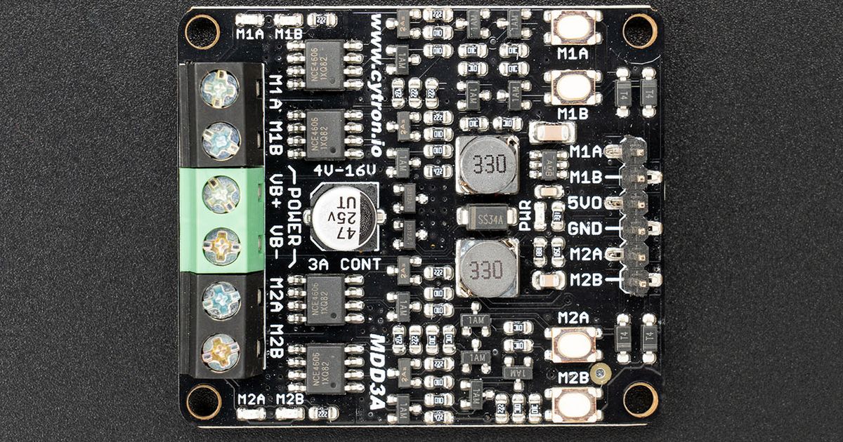 Cytron MDD3A 4-16V 3A Dual Channel DC Motor Driver | Thingbits Electronics