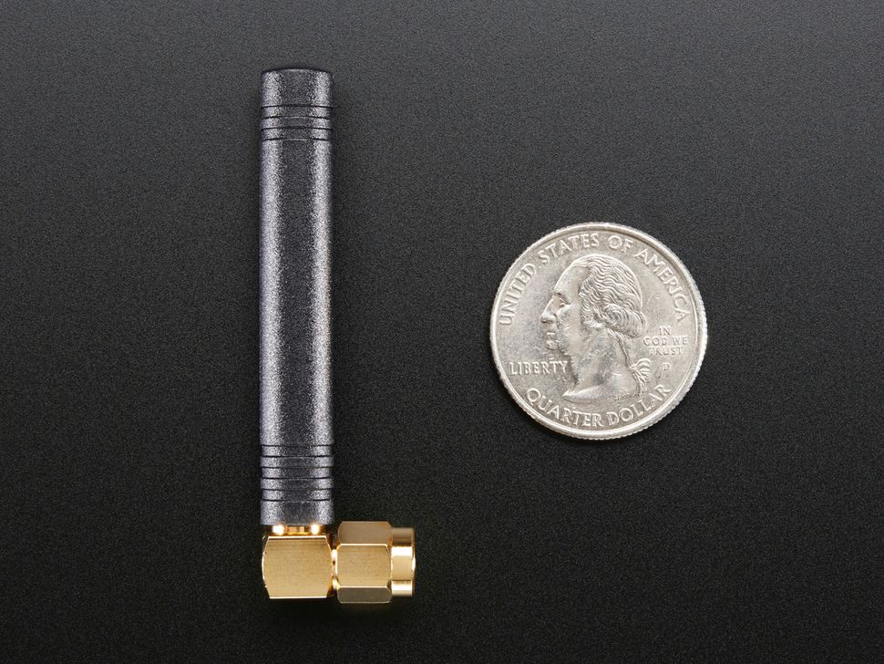 Image for Right-Angle Mini GSM Cellular Quad-Band Antenna - 2dBi SMA