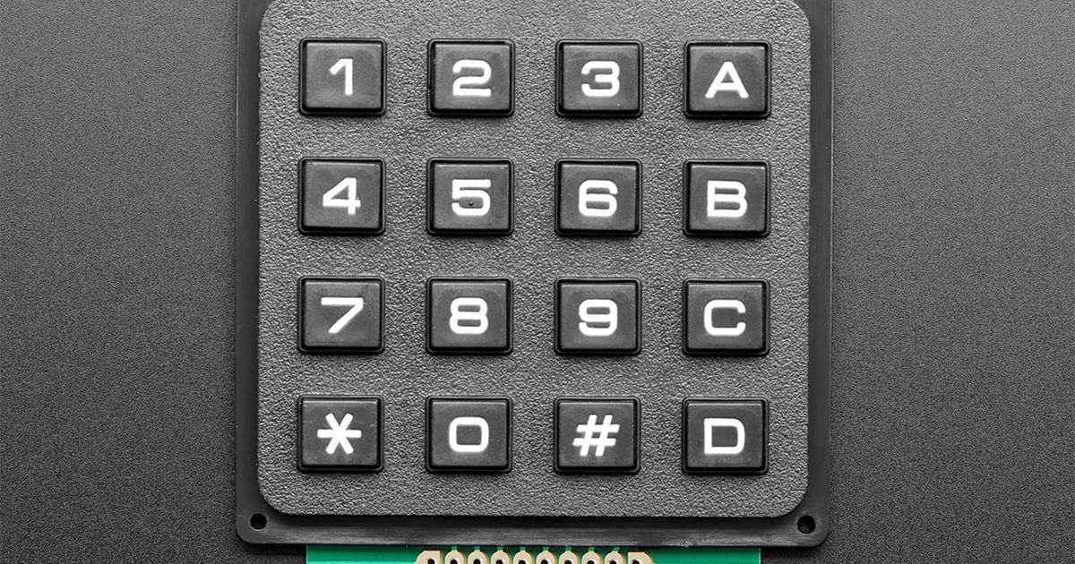 4x4 Matrix Keypad - 16 Keys | Thingbits Electronics