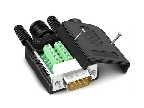 DE-9 (DB-9) RS232 to Terminal Block with Plastic Body