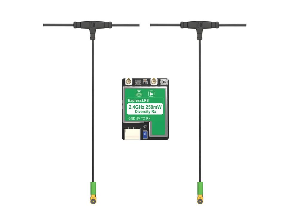 ExpressLRS ELRS True Diversity 2.4GHz Receiver with 2x 70mm Antennas