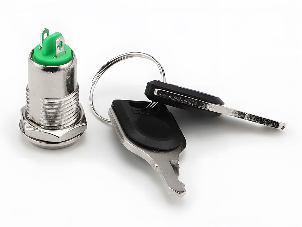 Key Lock Switch - 12mm Round Panel Mount - Image 2
