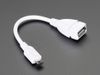 USB OTG Host Cable - MicroB OTG male to A female
