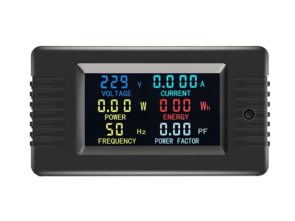 10A AC Digital Panel Mount Volt, Current and Power Meter