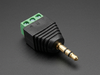 3.5mm 3-Pole Stereo Audio Plug / Jack Terminal Block