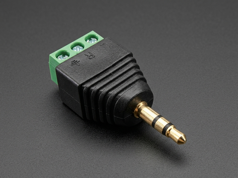 3.5mm 3-Pole Stereo Audio Plug / Jack Terminal Block