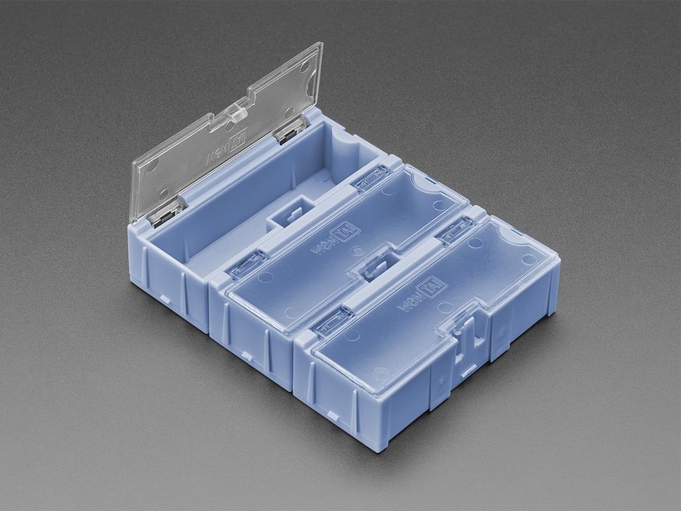Small Modular Snap Boxes for Components - Blue