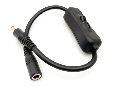 2.1mm DC Barrel Jack Cable with In-line Power Switch
