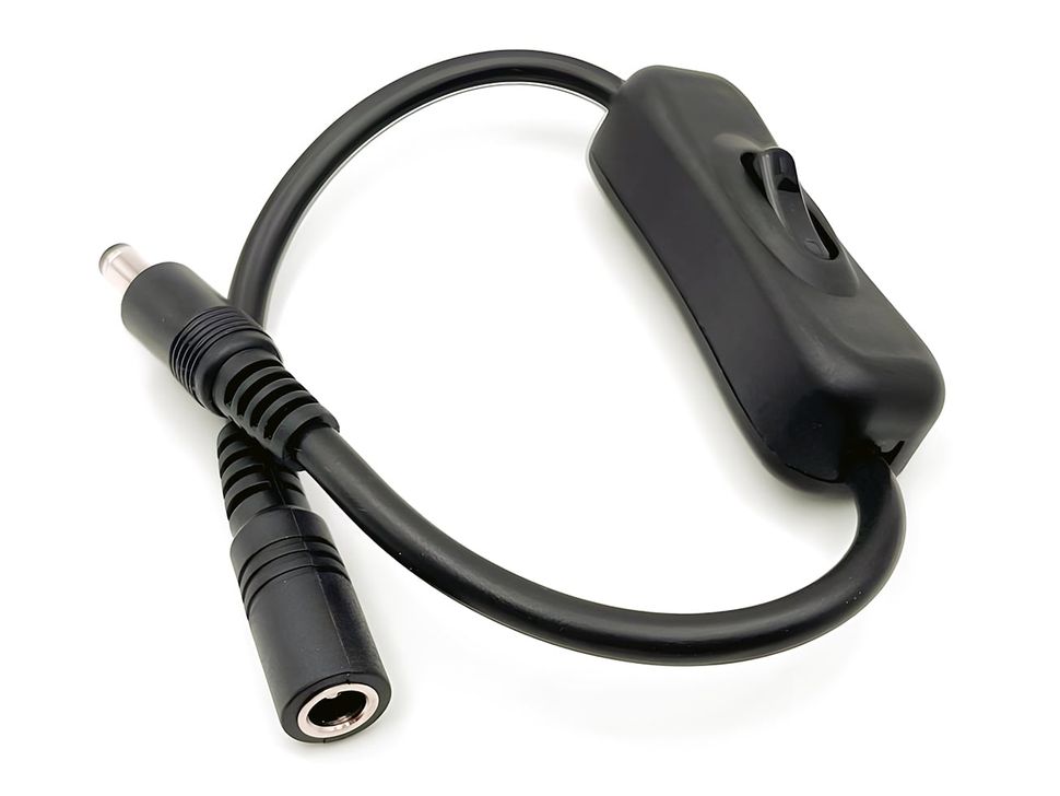 2.1mm DC Barrel Jack Cable with In-line Power Switch - Image 1