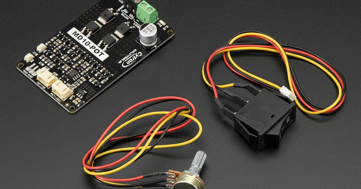 Cytron MD10-POT 7-30V 10A DC Motor Driver with Potentiometer & Switch ...