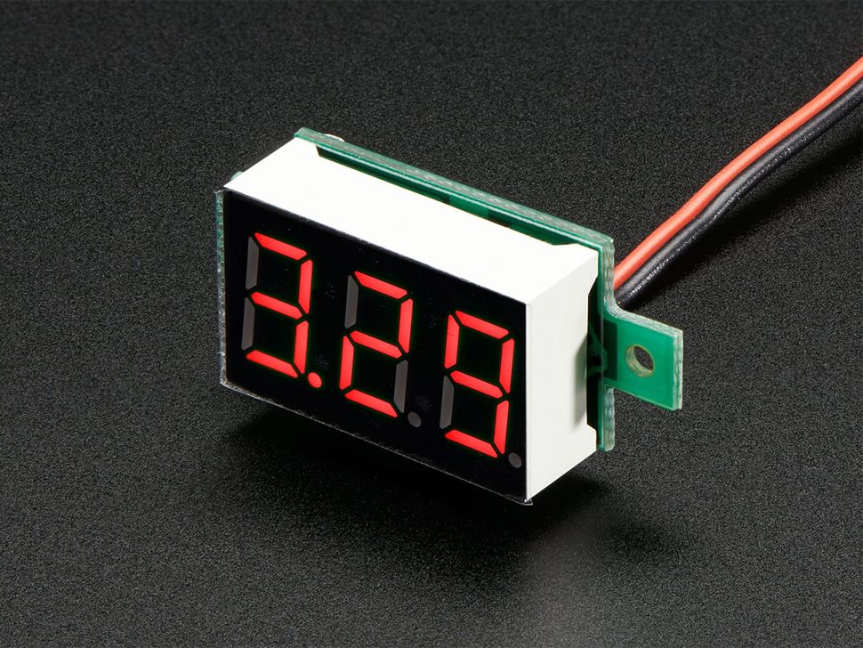 2-wire Voltmeter with 0.28 inch LED Display - Red