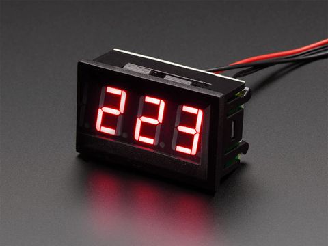 2-wire AC Voltmeter with LED Display Panel - 70V ~ 500V AC                Red                Green                BlueView image 1