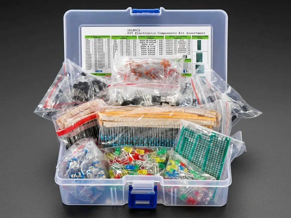 1818 Pieces DIY Electronics Components Assortment Kit