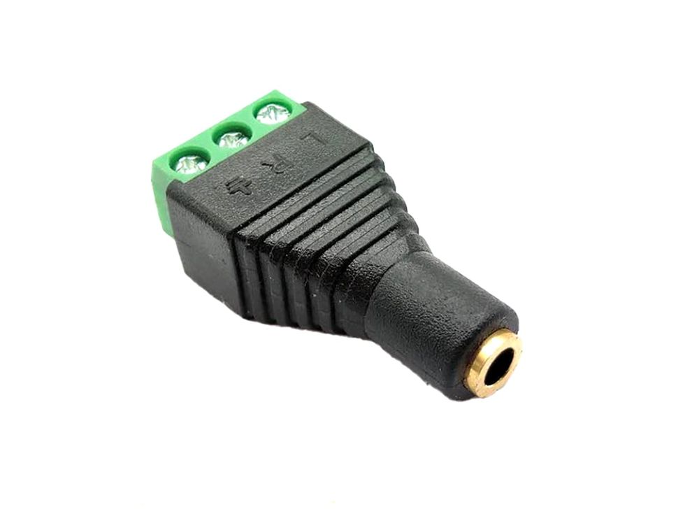 3.5mm 3-Pole Stereo Audio Female Jack Terminal Block