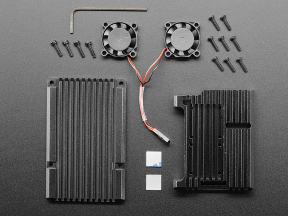 Raspberry Pi 4 Heatsink Case with Fans