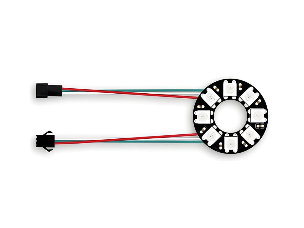 8 WS2812B 5050 RGB LED Ring with Wire