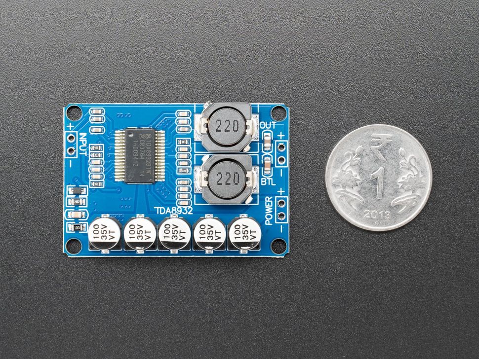 TDA8932 Digital Mono Audio Amplifier Size Reference