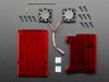 Aluminum Heat Sink Case with Fans for Raspberry Pi 4 Red
