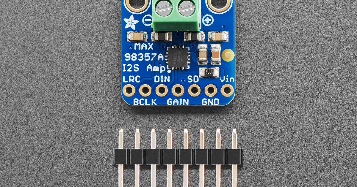 Adafruit MAX98357A I2S 3W Class D Audio Amplifier Breakout | Thingbits ...