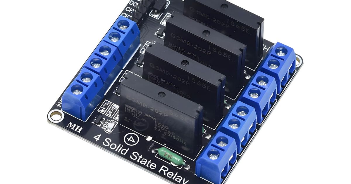 4 Channel 2A SSR Solid State Relay Module | Thingbits Electronics