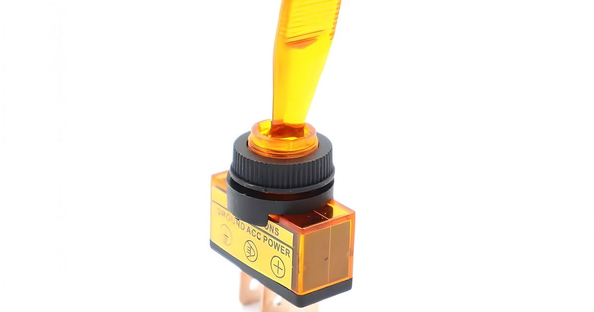 12V 20A 3P SPST Toggle Switch Translucent with Light | Thingbits ...