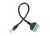 RJ45 Male Plug to Terminal Block with Extended cable.
