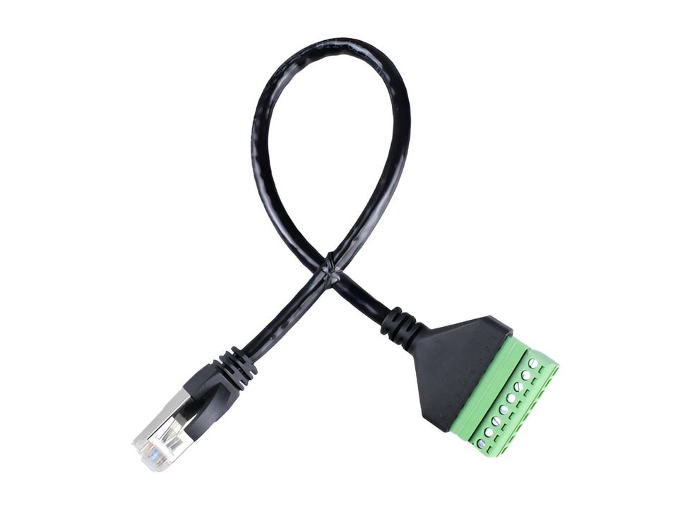 RJ45 Male Plug to Terminal Block with Extended cable.