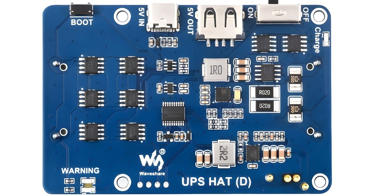 UPS HAT (D) for Raspberry Pi, Supports 21700 Li-Ion Battery | Thingbits ...
