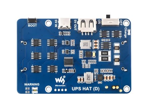 UPS HAT (D) for Raspberry Pi, Supports 21700 Li-Ion Battery