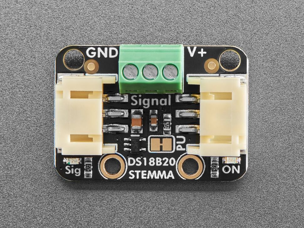 Top View for Adafruit DS18B20 Chainable Temperature Sensor Extender