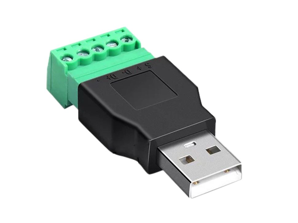 USB-A Male Plug Terminal Block