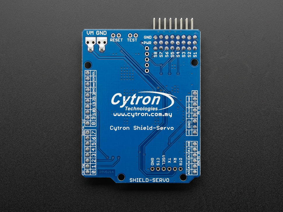 Cytron 8-Channel RC Servo Controller Shield for Arduino