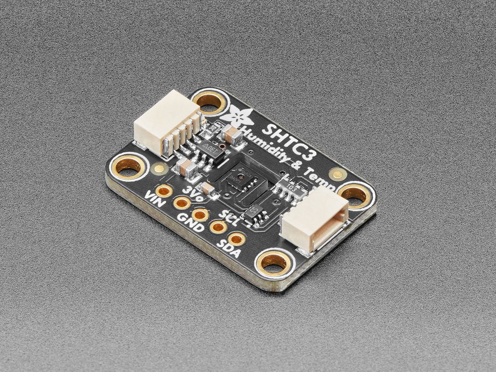 Angled for Adafruit SHTC3 Sensirion Temp Humidity Sensor
