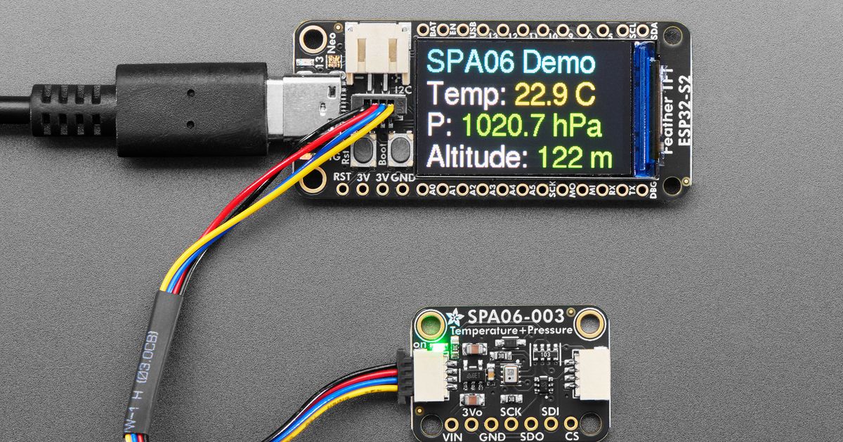 Adafruit SPA06-003 Temperature & Pressure Sensor Breakout | Thingbits ...