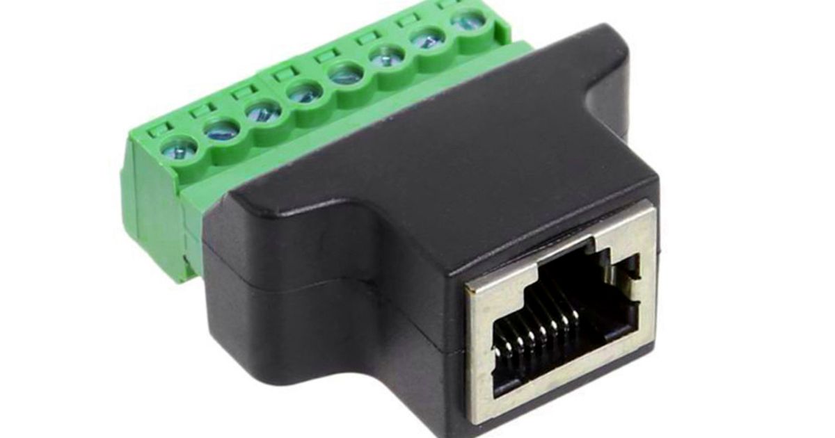 RJ45 Male Plug / Female Socket Connector Terminal Block | Thingbits ...
