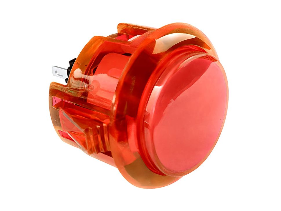 30mm Round Red Translucent Arcade Push Button