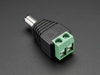2.5mm DC Power Male Plug Adapter to Terminal Block - Back