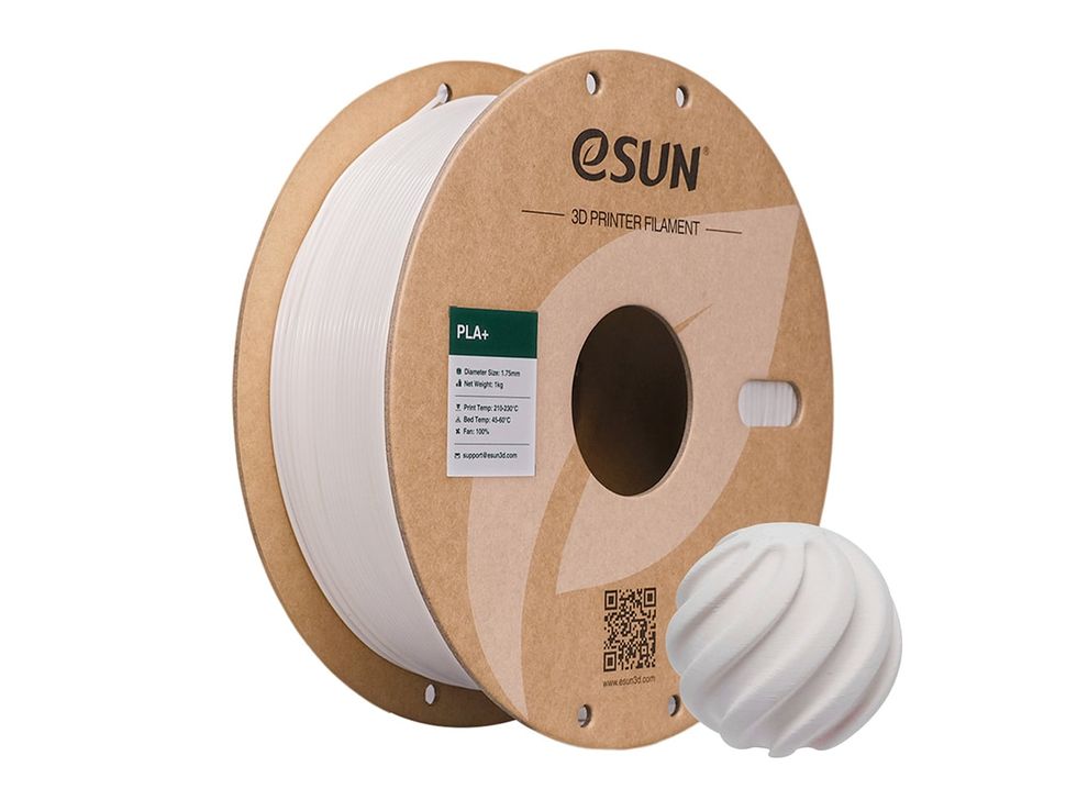eSUN PLA+ 1.75mm 3D Printer White Filament